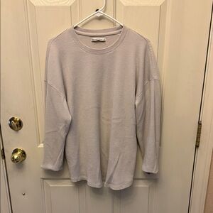 Abercrombie & Fitch cream Waffle Knit Top